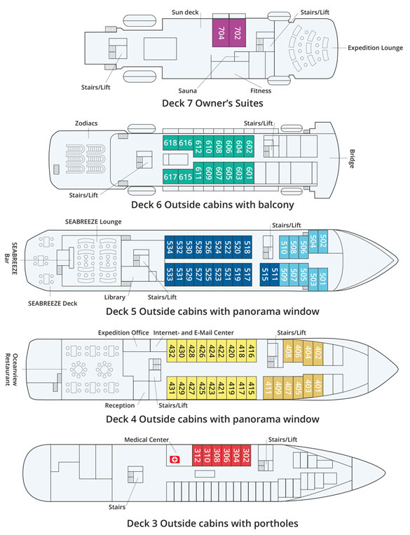 Deck plan Seaventure